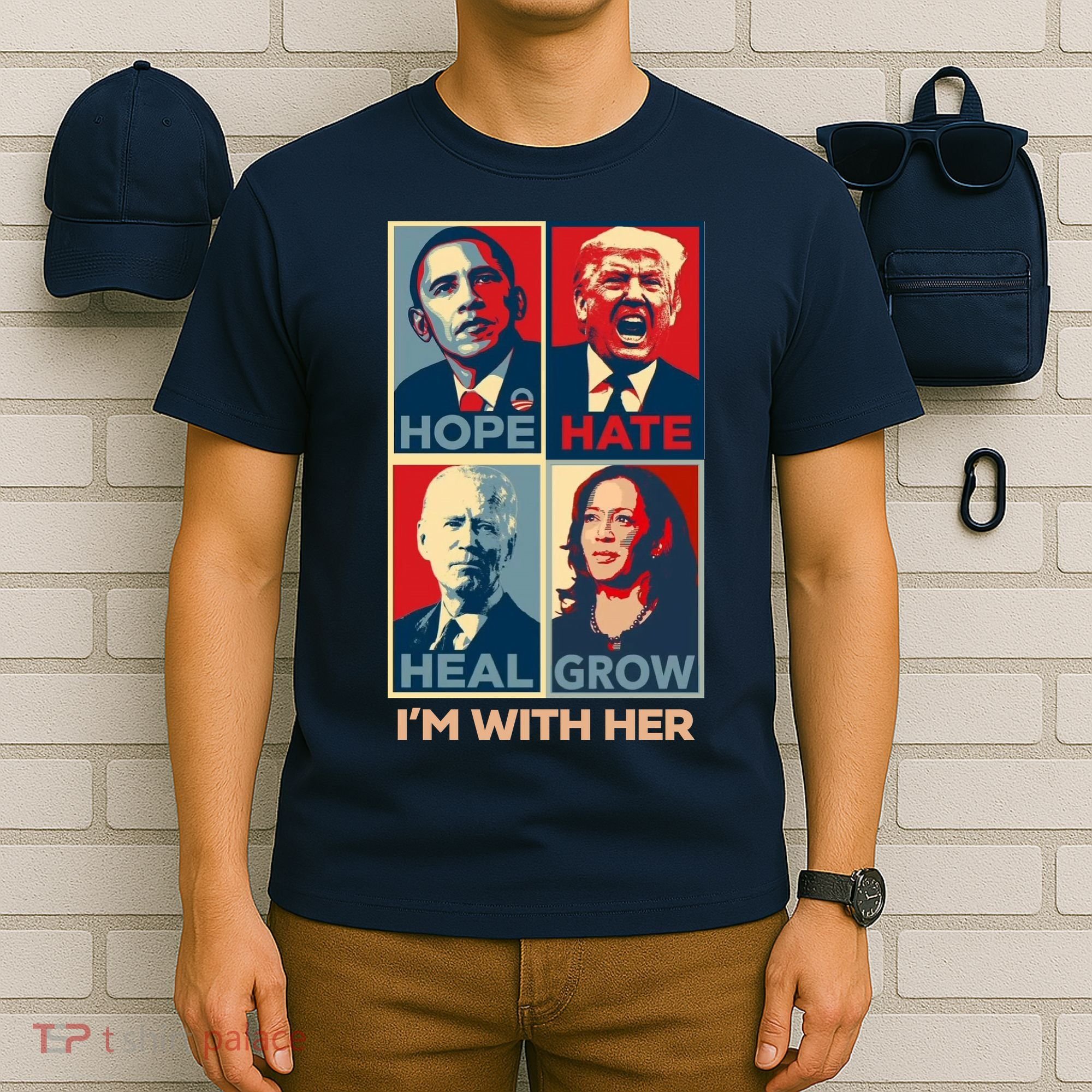 Vintage Im With Her Vote Kamala Harris 2024 T-Shirt