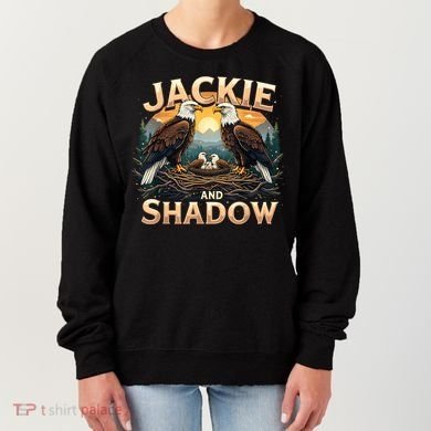 Vintage Jackie And Shadow Bald Eagle Family Design Graphic Women's Sweatshirt