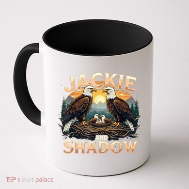 Vintage Jackie And Shadow Bald Eagle Family Design Graphic Coffee Mug