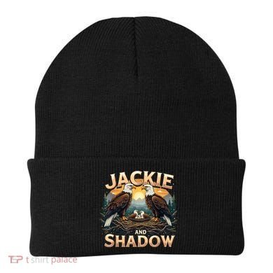 Vintage Jackie And Shadow Bald Eagle Family Design Graphic Beanie