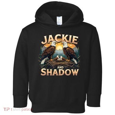 Vintage Jackie And Shadow Bald Eagle Family Design Graphic Toddler Hoodie