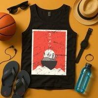 Vintage Japanese Anime Ramen Tank Top thumb 4