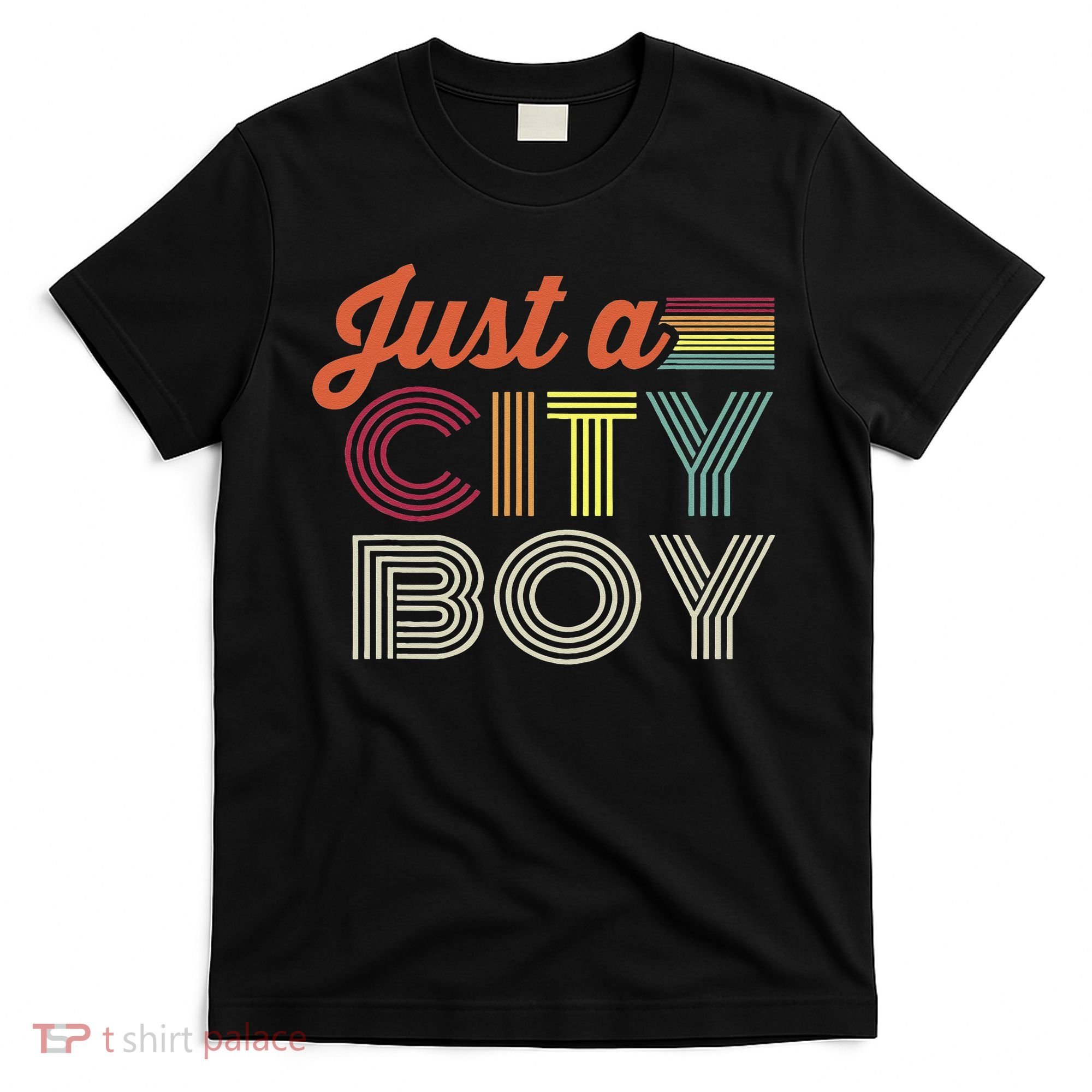 Vintage Just A City Boy Retro T-Shirt