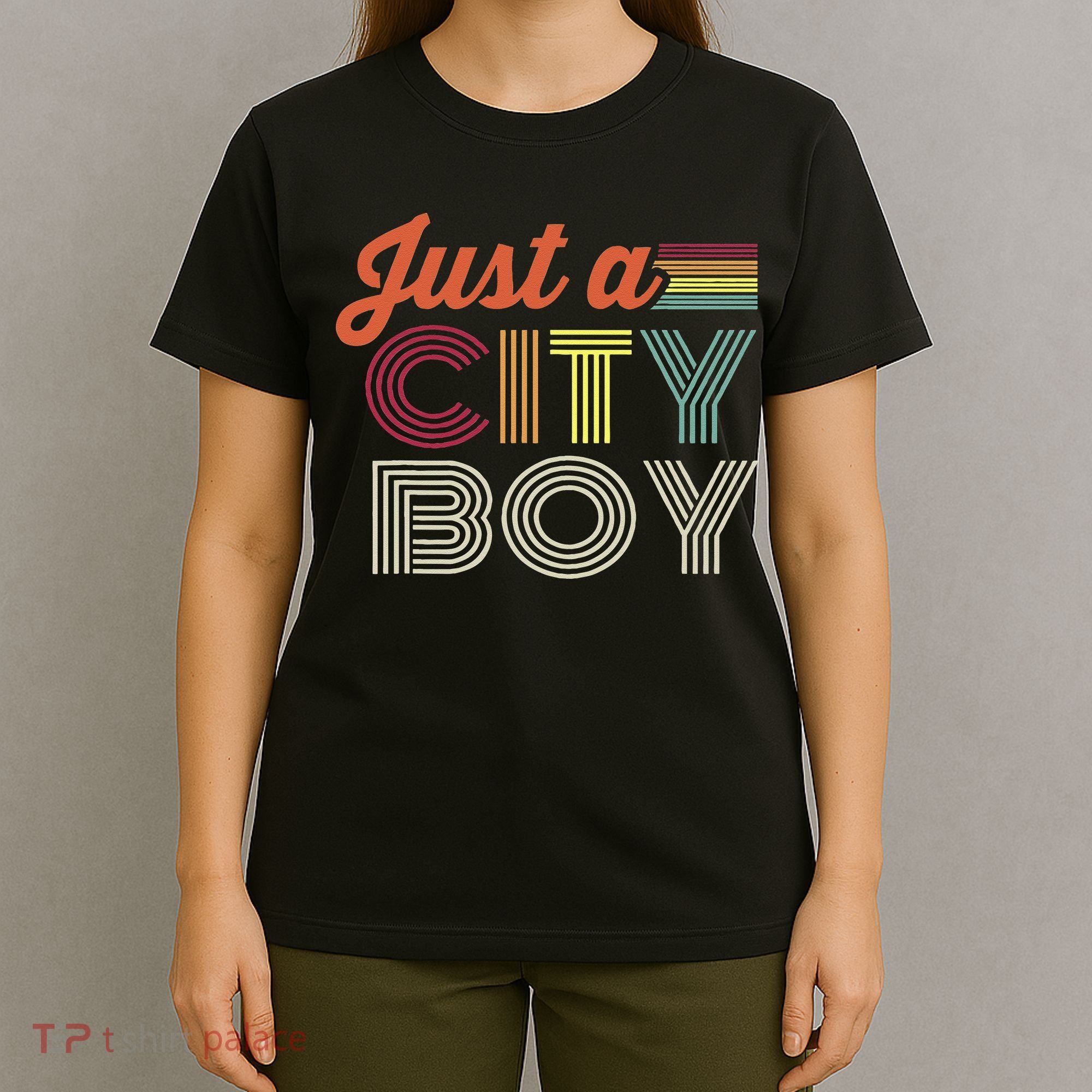 Vintage Just A City Boy Retro T-Shirt
