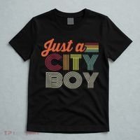 Vintage Just A City Boy Retro T-Shirt thumb 5