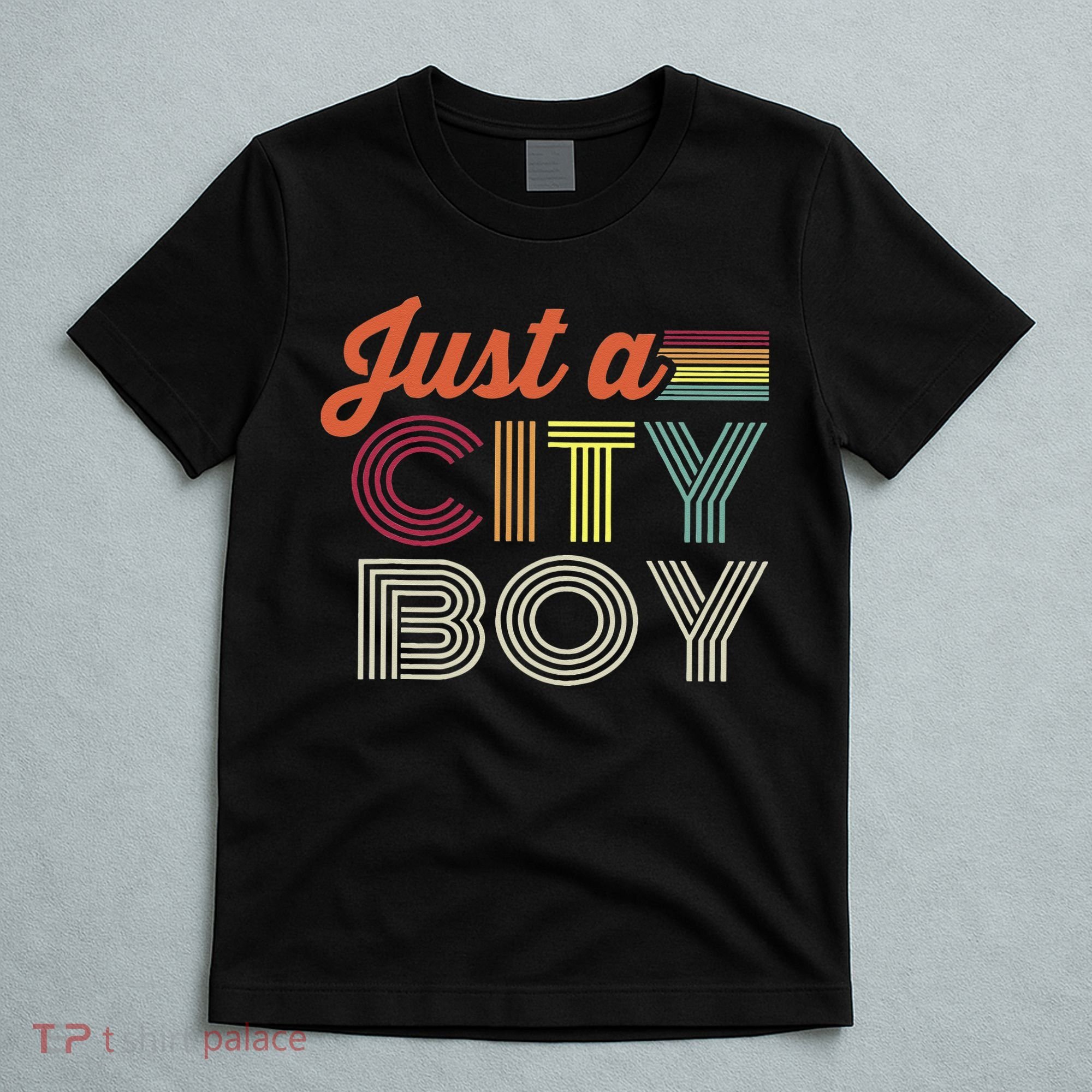 Vintage Just A City Boy Retro T-Shirt