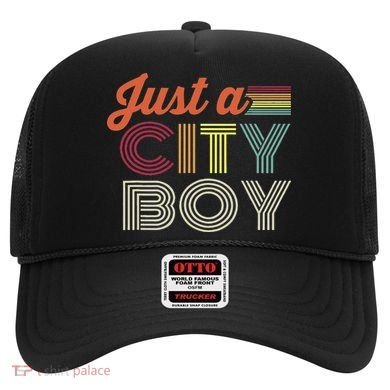 Vintage Just A City Boy Retro Hat