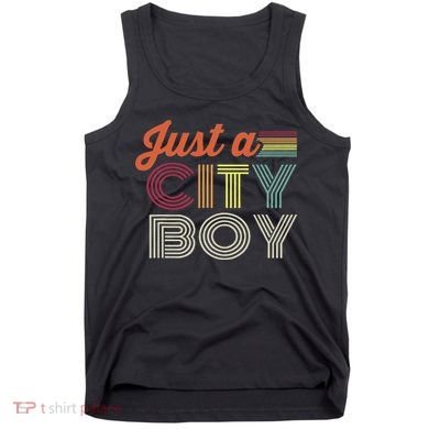 Vintage Just A City Boy Retro Tank Top