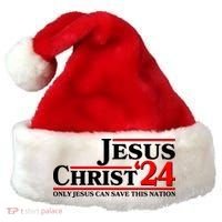 Vote Jesus Christ 2024 Only Jesus Can Save This Nation Santa Hat thumb 0