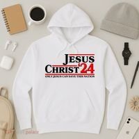 Vote Jesus Christ 2024 Only Jesus Can Save This Nation Hoodie thumb 3