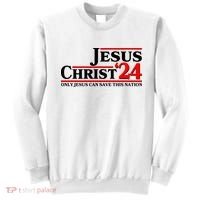 Vote Jesus Christ 2024 Only Jesus Can Save This Nation Sweatshirt thumb 0