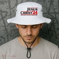 Vote Jesus Christ 2024 Only Jesus Can Save This Nation Bucket Hat thumb 2