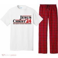 Vote Jesus Christ 2024 Only Jesus Can Save This Nation Pajama Set thumb 0
