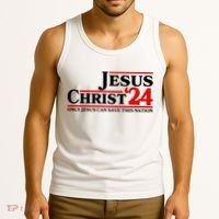 Vote Jesus Christ 2024 Only Jesus Can Save This Nation Tank Top thumb 3