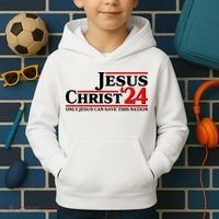 Vote Jesus Christ 2024 Only Jesus Can Save This Nation Kids Hoodie thumb 2