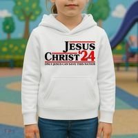 Vote Jesus Christ 2024 Only Jesus Can Save This Nation Kids Hoodie thumb 3