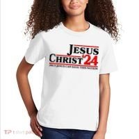 Vote Jesus Christ 2024 Only Jesus Can Save This Nation Kids T-Shirt thumb 2