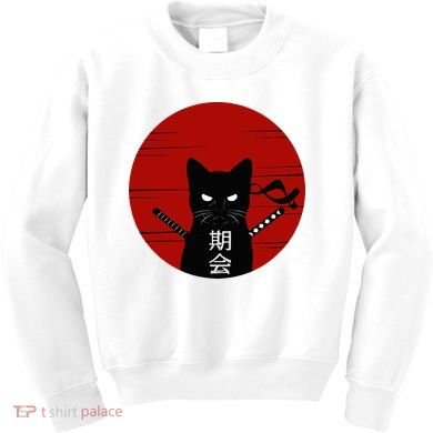 Vintage Japanese Cat Kids Sweatshirt