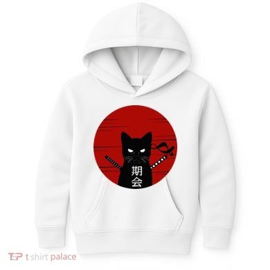 Vintage Japanese Cat Kids Hoodie