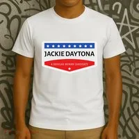 Vote Jackie Daytona Regular Human Candidate Horror Fun T-Shirt thumb 3