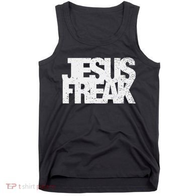 Vintage Jesus Freak Gift 70's Style Distressed Christian Gift Tank Top