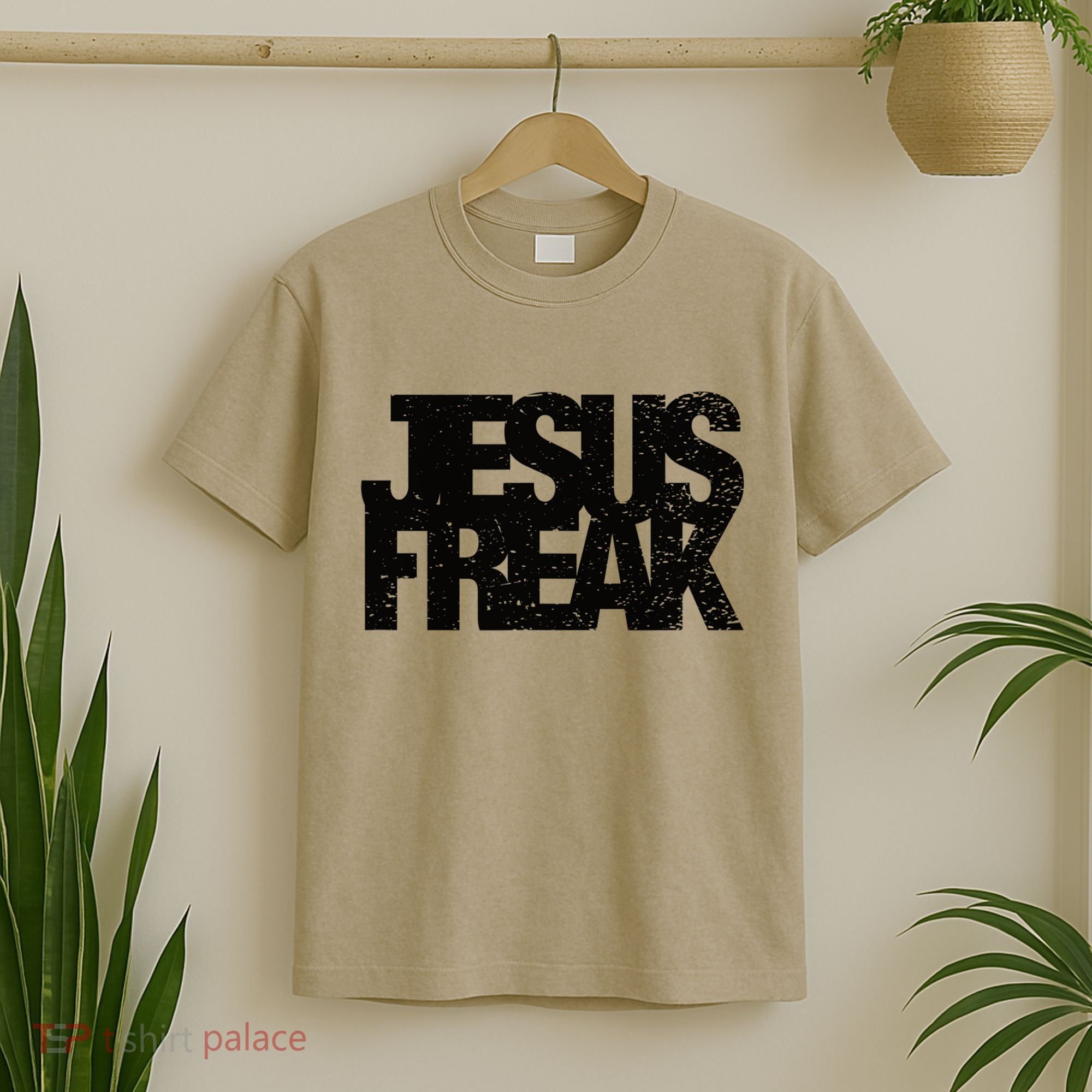 Vintage Jesus Freak Gift 70's Style Distressed Christian Gift T-Shirt
