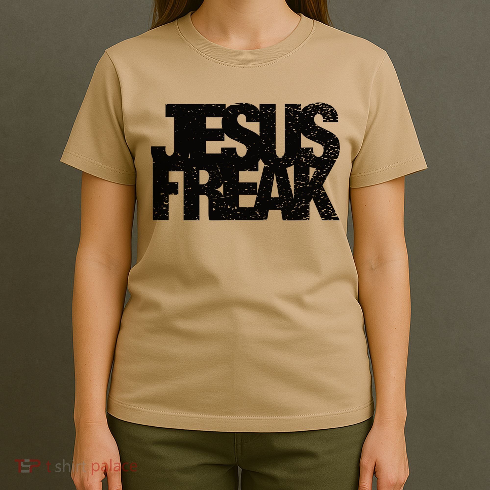 Vintage Jesus Freak Gift 70's Style Distressed Christian Gift T-Shirt