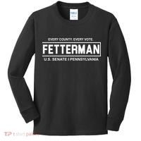 Vote John Fetterman For Senate Kids Long Sleeve Shirt thumb 0