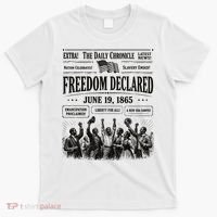 Vintage Juneteenth Freedom Declared 1865 Newspaper T-Shirt thumb 0