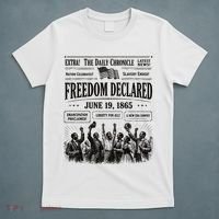 Vintage Juneteenth Freedom Declared 1865 Newspaper T-Shirt thumb 5