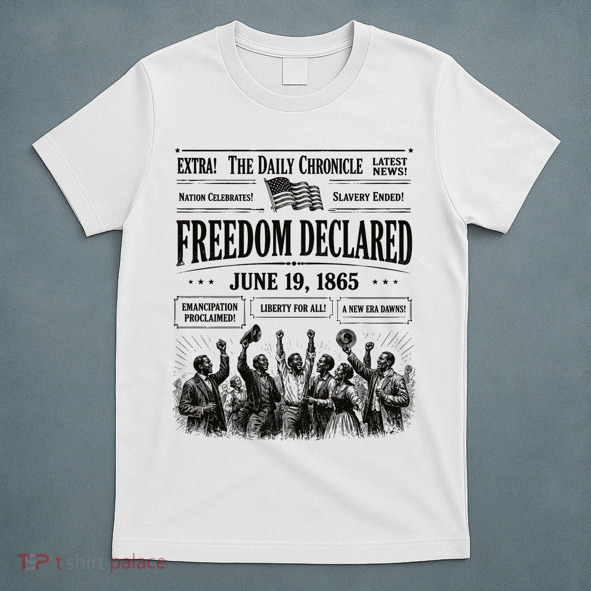 Vintage Juneteenth Freedom Declared 1865 Newspaper T-Shirt