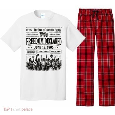 Vintage Juneteenth Freedom Declared 1865 Newspaper Pajama Set