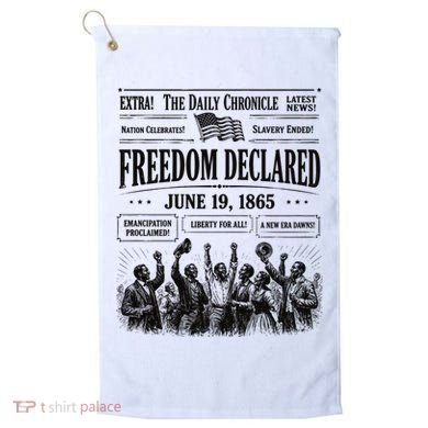 Vintage Juneteenth Freedom Declared 1865 Newspaper Golf Towel