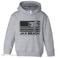Visit Jacksonville Florida Vacation USA Flag Palms Jax Beach Toddler Hoodie thumb 0
