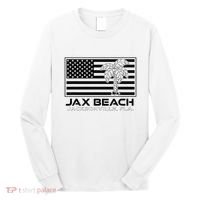 Visit Jacksonville Florida Vacation USA Flag Palms Jax Beach Long Sleeve Shirt thumb 0