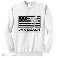 Visit Jacksonville Florida Vacation USA Flag Palms Jax Beach Sweatshirt thumb 0