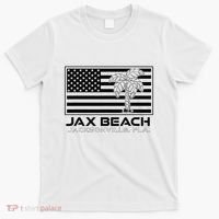 Visit Jacksonville Florida Vacation USA Flag Palms Jax Beach T-Shirt thumb 0