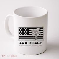 Visit Jacksonville Florida Vacation USA Flag Palms Jax Beach Coffee Mug thumb 0