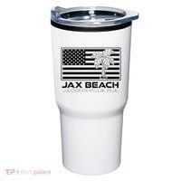 Visit Jacksonville Florida Vacation USA Flag Palms Jax Beach Tumbler thumb 0