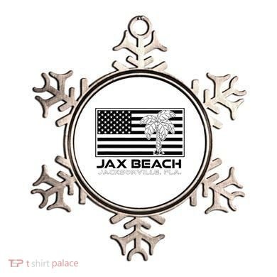 Visit Jacksonville Florida Vacation USA Flag Palms Jax Beach Ornament