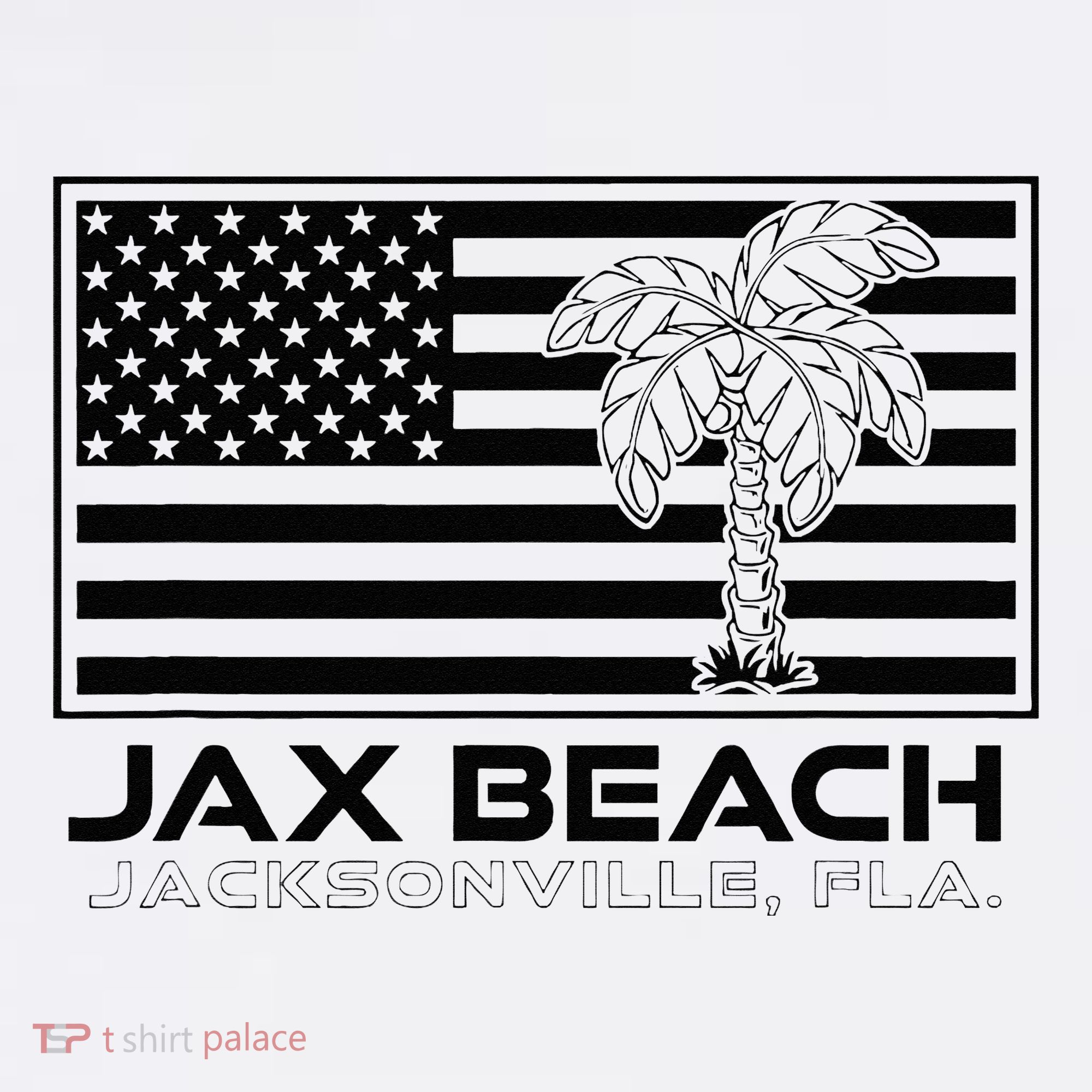 Visit Jacksonville Florida Vacation USA Flag Palms Jax Beach Women's Tank Top