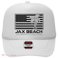 Visit Jacksonville Florida Vacation USA Flag Palms Jax Beach Hat thumb 0