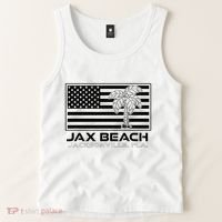 Visit Jacksonville Florida Vacation USA Flag Palms Jax Beach Tank Top thumb 2