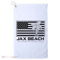 Visit Jacksonville Florida Vacation USA Flag Palms Jax Beach Golf Towel thumb 0