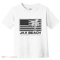 Visit Jacksonville Florida Vacation USA Flag Palms Jax Beach Toddler T-Shirt thumb 0