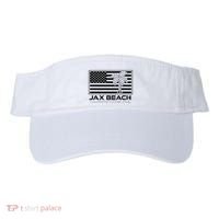 Visit Jacksonville Florida Vacation USA Flag Palms Jax Beach Visor thumb 0