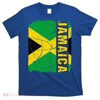 Vintage Jamaican Flag Jamaica Pride Roots Heritage Gift T-Shirt thumb 0