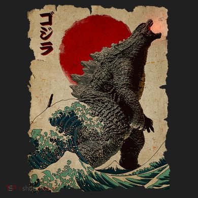 Vintage Japanese Monster Great Wave Poster Transport Backpack