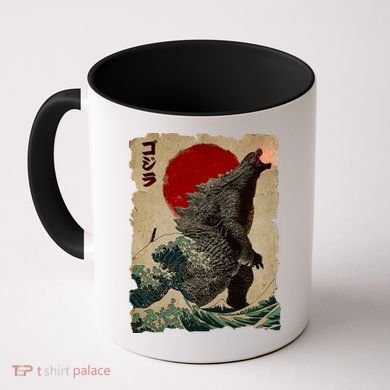 Vintage Japanese Monster Great Wave Poster Coffee Mug