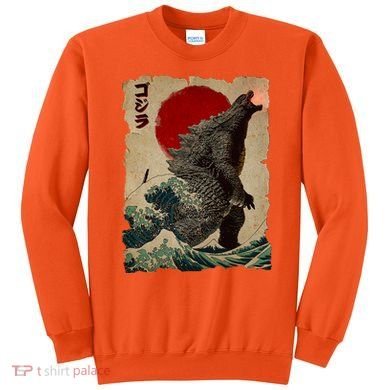 Vintage Japanese Monster Great Wave Poster Sweatshirt